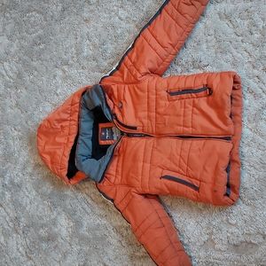 Little boys puffy jacket with removable Hood